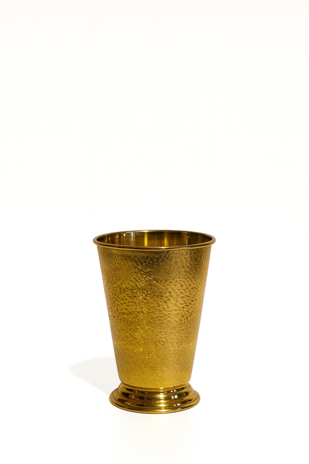 Küçük Boy Dokulu Gold Metal Bardak