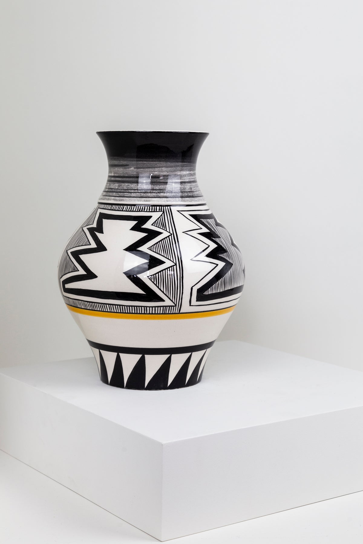 ZigZag Desen Seramik Vazo